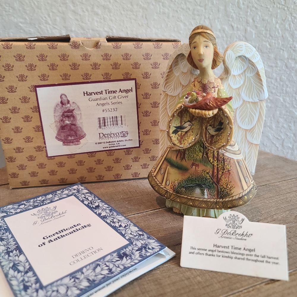 Rare G. Debrekht Harvest Time Angel Guardian Gift Giver Angel Series 2007 #55242